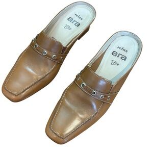Ara Flex Brown Leather Mules
